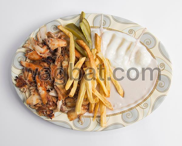 صحن شاورما شرائح