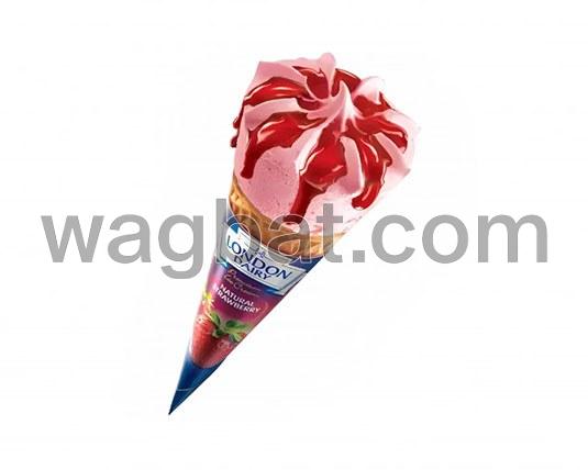 ايسكريم لندن دايري قمع فراولة طبيعية 120 ملي