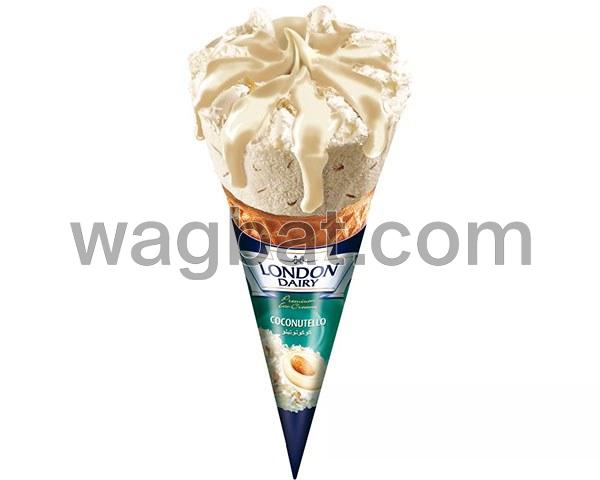 ايسكريم لندن دايري قمع جوز الهند 120 ملي