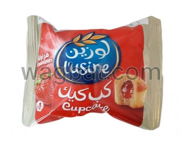 كب كيك لوزين بالفراولة 30جرام