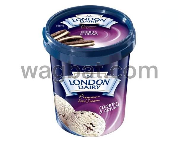 ايسكريم لندن دايري كوكيز اند كريم 125 ملي