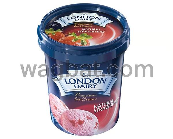 ايسكريم لندن دايري فراولة طبيعية 500 ملي