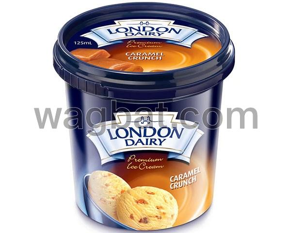 ايسكريم لندن دايري كراميل كرنش 125 ملي