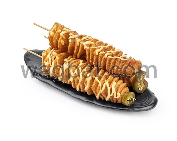 بطاطس تورنيدو الحلزوني بالجبنة